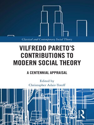 cover image of Vilfredo Pareto's Contributions to Modern Social Theory